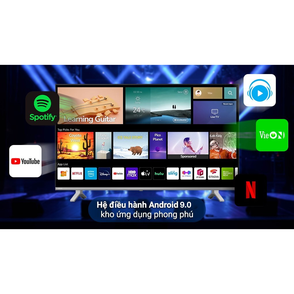 Smart TV TOSHIBA Android LED FULL HD 43'' 43v35KP - Tìm kiếm giọng nói - Bảo hành 2 năm