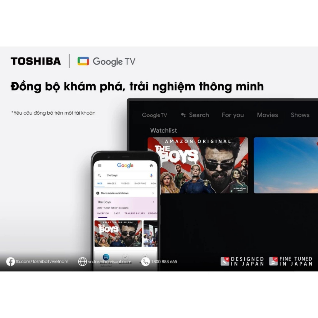 Smart TV TOSHIBA Android LED FULL HD 43'' 43v35KP - Tìm kiếm giọng nói - Bảo hành 2 năm