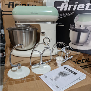 Máy trộn bột 5.5 lít ariete vintage mod 1588 2400w , máy làm bánh, máy đánh trứng - hàng mới full box