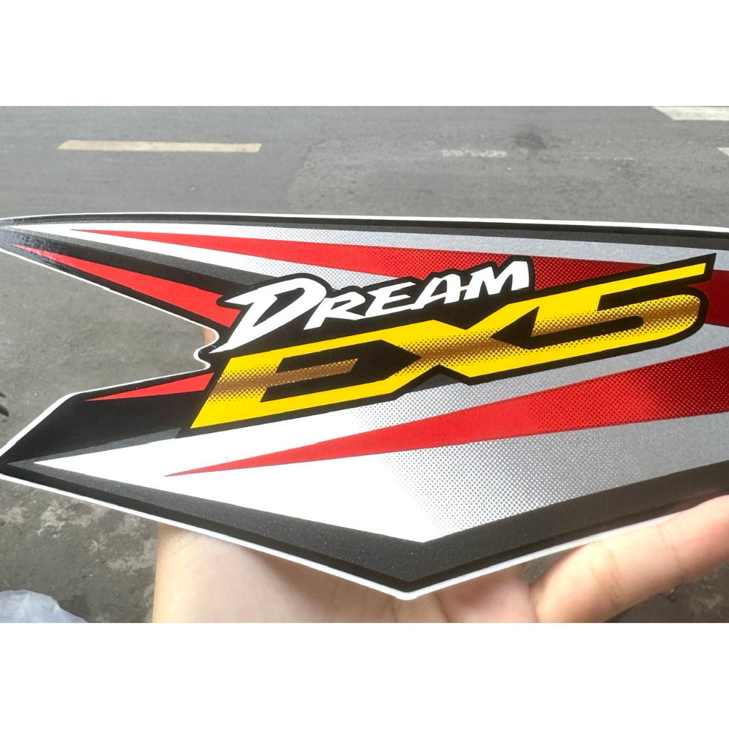 BỘ TEM XE DREAM EX5 MÀU ĐỎ