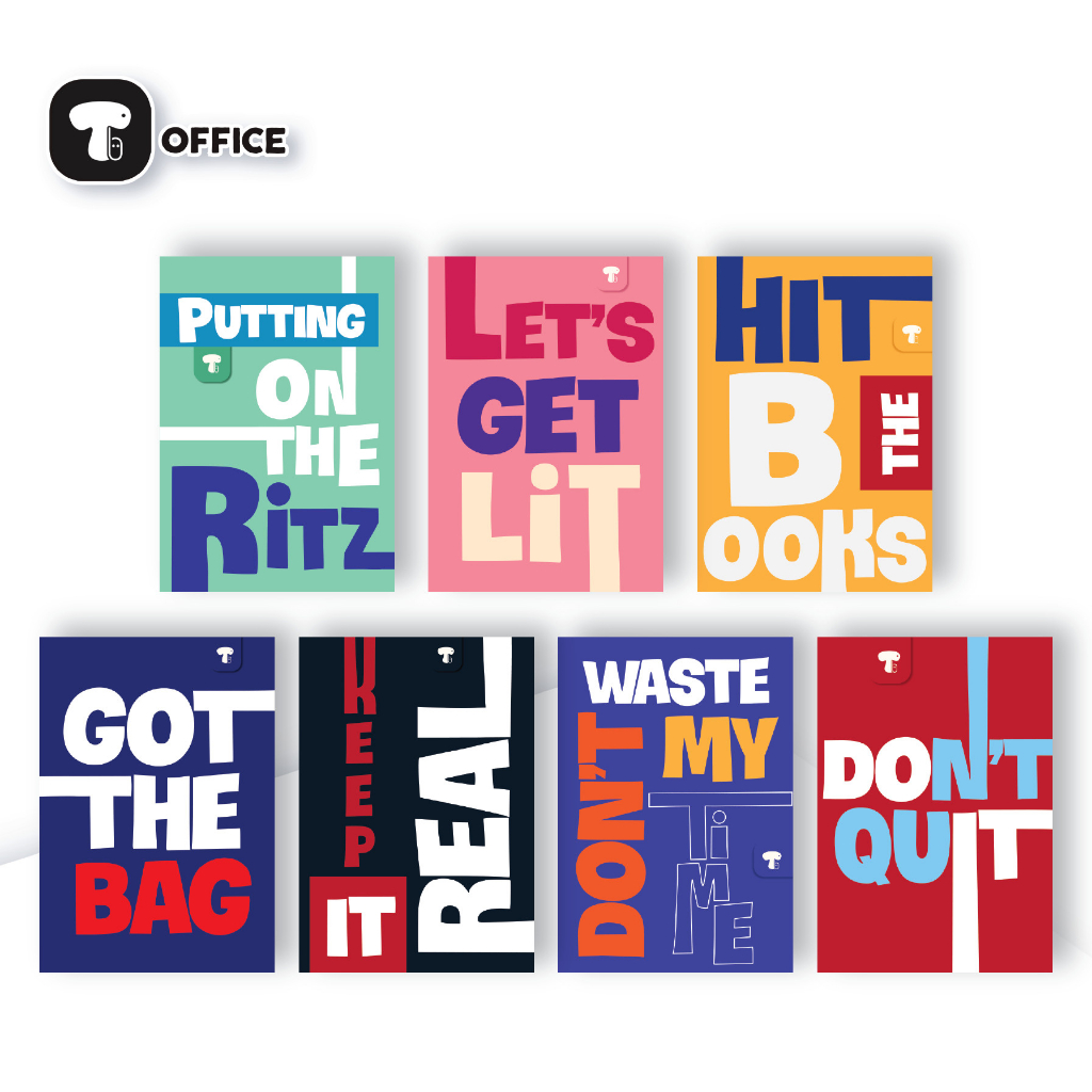 Vở Kẻ Ngang Có Dot Chấm Tube Notebook BST ''Chữ Nghĩa'' 17,5x25cm 120 trang 70GSM - TB (Nhiều Bìa)