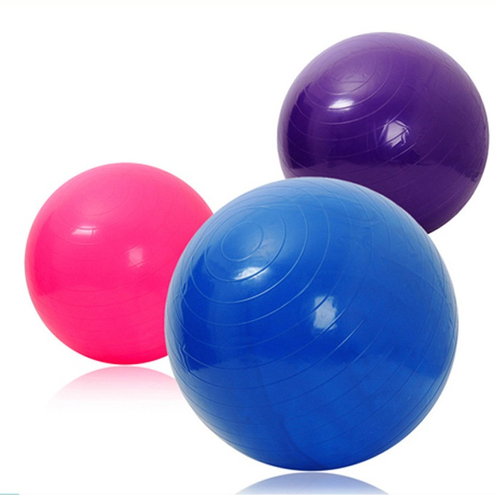 Bóng Tập Yoga Trơn 45cm Dày 2mm Cao Cấp  Chống Nổ Bóng