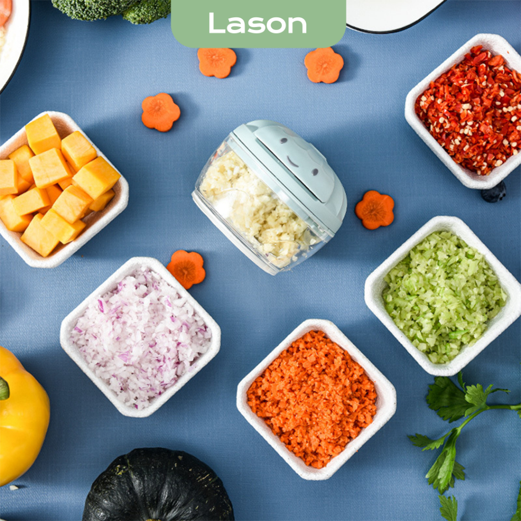 Máy xay tỏi ớt Lason, xay rau củ, đồ ăn dặm cho bé, máy xay mini cầm tay tiện lợi