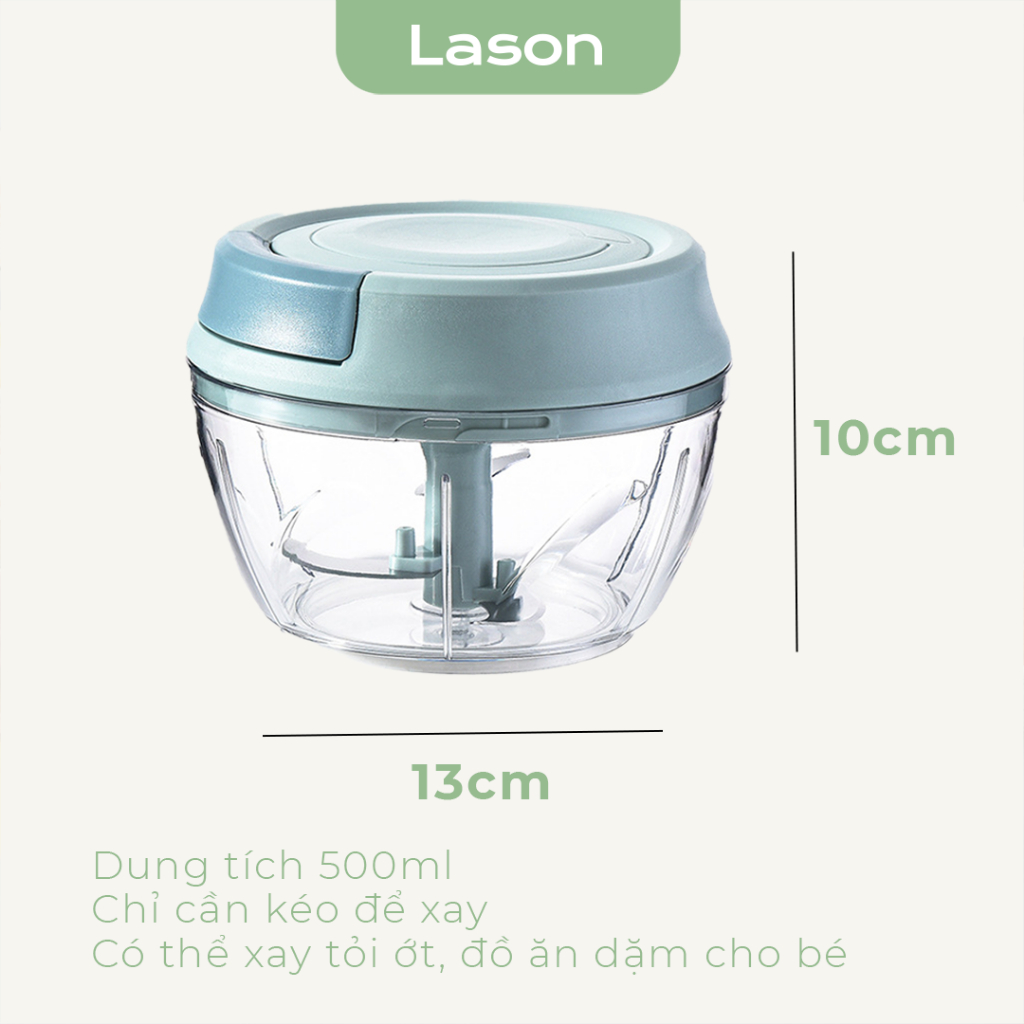 Máy xay tỏi ớt Lason, xay rau củ, đồ ăn dặm cho bé, máy xay mini cầm tay tiện lợi