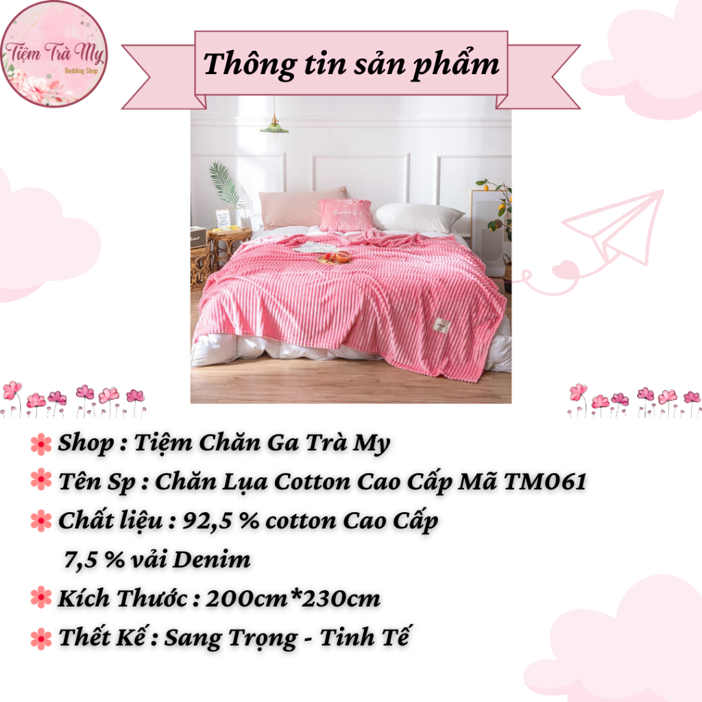 Chăn Tuyết Hè Thu Đủ Màu Sắc - Thích Hợp Cho 4 Mùa | Chăn Ga Giá Rẻ | Tiệm Trà My - Mã TM061