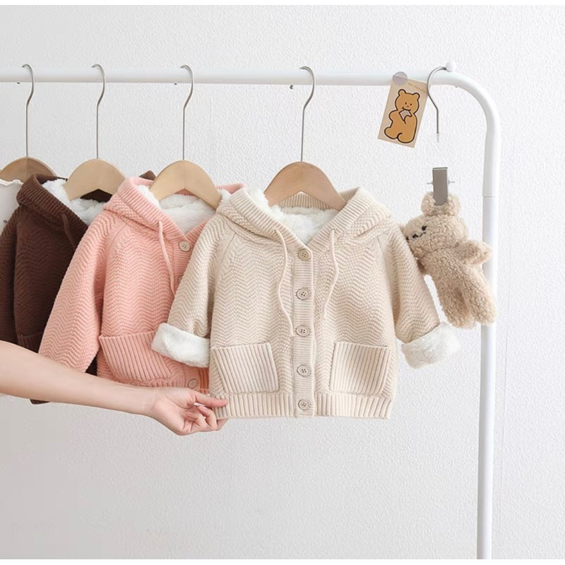 Áo Len Lót Lông Cho Bé Nhiều Màu Size 8-25kg