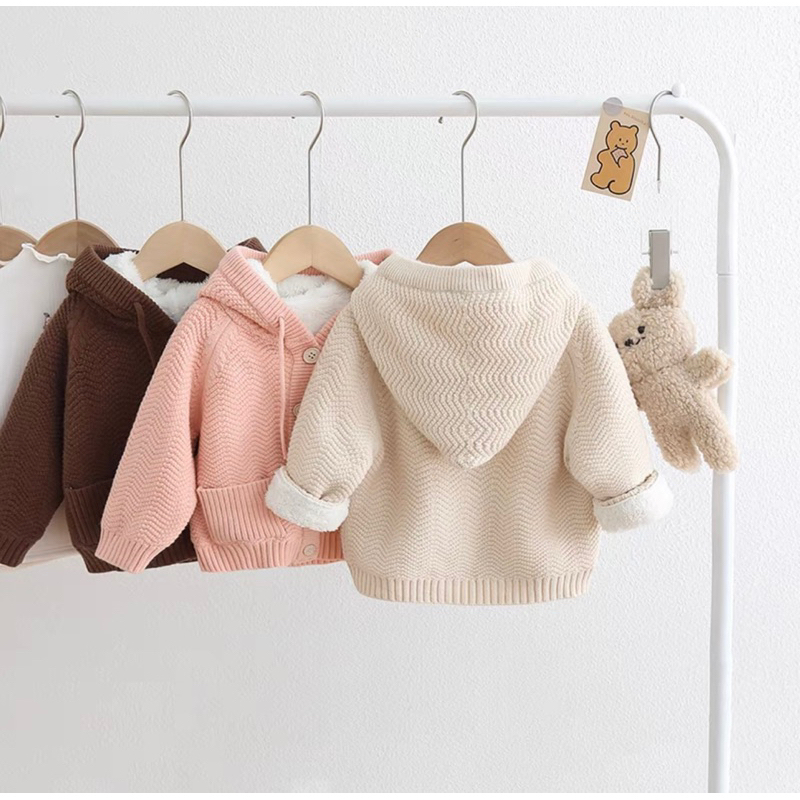 Áo Len Lót Lông Cho Bé Nhiều Màu Size 8-25kg