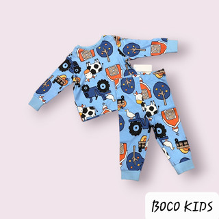 Set bộ quần áo ngủ pyjama bé trai thu đông Matalan UK 0-5 tuổi