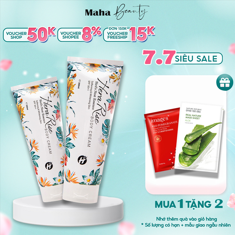 Kem Body Chống Nắng Dưỡng Thể Trắng Da Nâng Tone Herarise Body Cream Chính hãng
