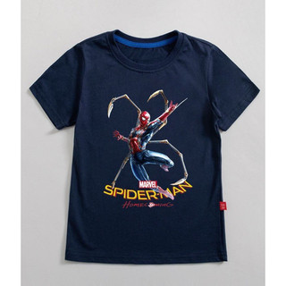 Áo thun cotton cộc tay hình Spiderman cho bé