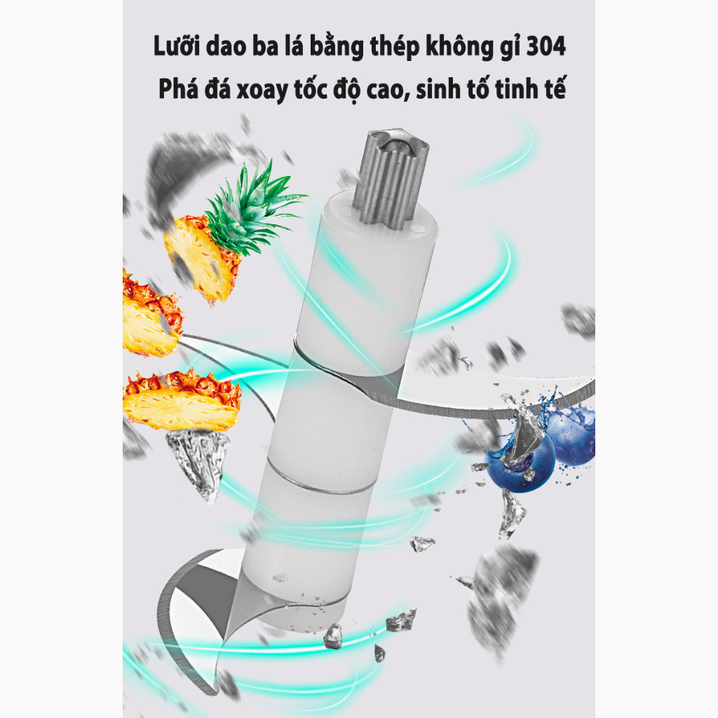 Máy xay đá bào mini Máy làm đá bào nhỏ gia đình Máy xay tự động làm món đá bào/sinh tố/xay tỏi, đá xay 2 giây