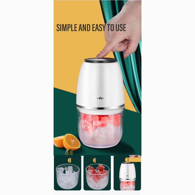 Máy xay đá bào mini Máy làm đá bào nhỏ gia đình Máy xay tự động làm món đá bào/sinh tố/xay tỏi, đá xay 2 giây