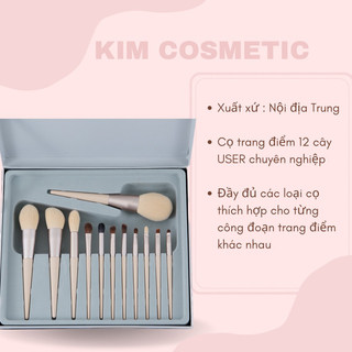 Cọ Trang Điểm 12 Cây USER Chuyên Nghiệp, Cọ Trang Điểm Lông Mềm Hàng Nội Địa Trung Cực Sang Chảnh- Lazen cosmetics