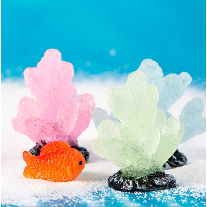 Mô hình san hô phát sáng decor terrarium bể cá