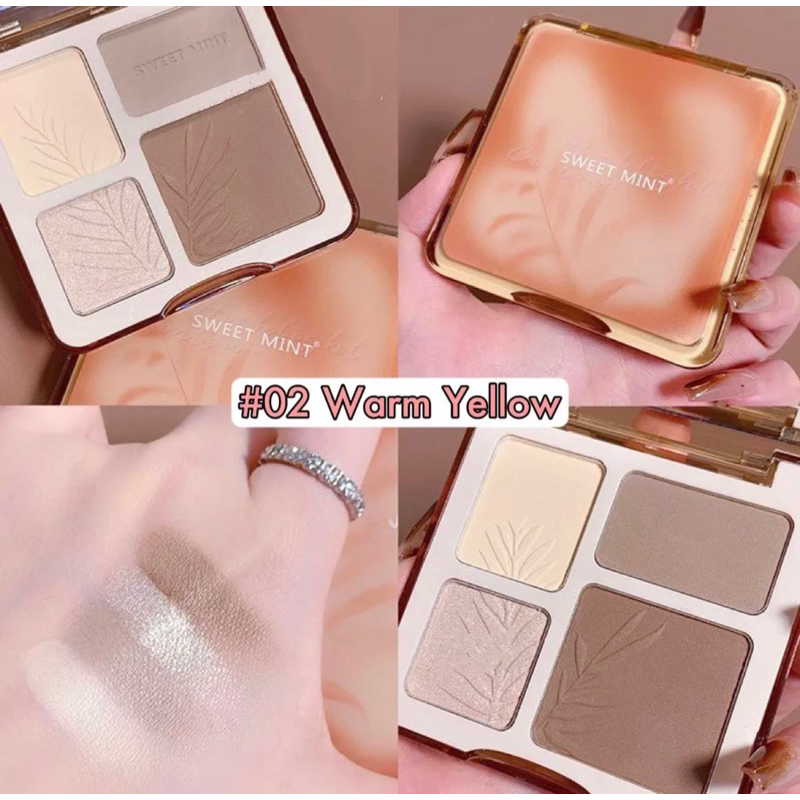 Bảng tạo khối bắt sáng Sweet Mint 4 ô