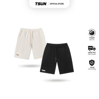 Quần short tsun slogan terry - nỉ da cá - - 2 màu