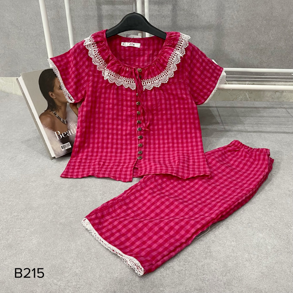 Pijama nữ, đồ ngủ, bộ mặc nhà áo cộc quần lửng siêu xinh - PIJAMAS HOUSE