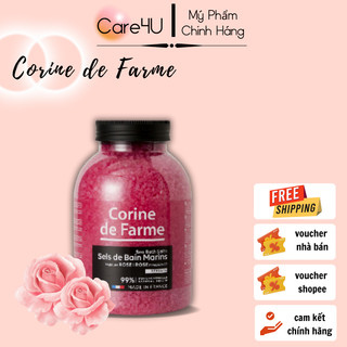 Muối tắm dưỡng mềm mịn da tẩy tế bào chết Corine de Farme 1.3Kg (hương hoa hồng)