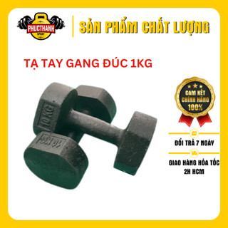 Tạ tay gang đúc nguyên khối 1kg (PHUCTHANHSPORT)