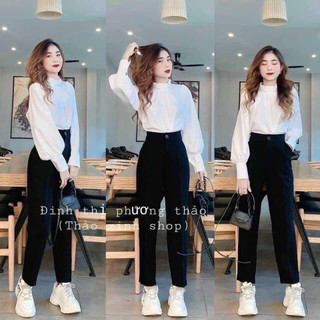 QUẦN BAGGY TÂY LƯNG CAO (KÈM VIDEO HÌNH THẬT)