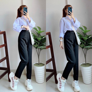 QUẦN BAGGY TÂY LƯNG CAO (KÈM VIDEO HÌNH THẬT)