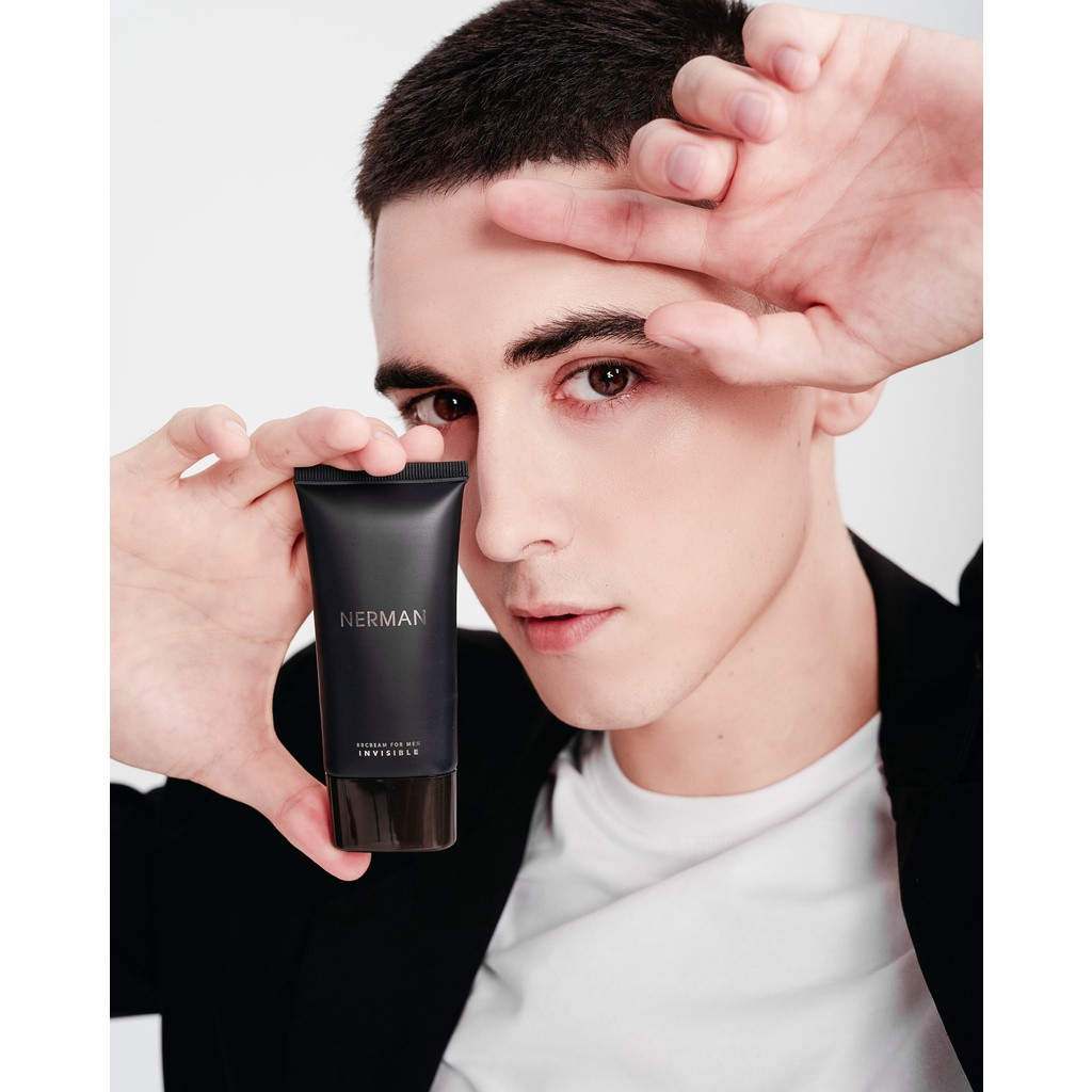 Kem che khuyết điểm cho nam Nerman BB Cream Invisible 3in1 Chống nắng SPF 45+, che khuyết điểm 50g