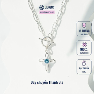 Dây chuyền bạc nữ 925 liugems thánh giá thời trang mang ý nghĩa về những điều tốt đẹp, may mắn dc33