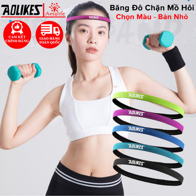 Băng Đô Thể Thao Chặn Mồ Hôi Trán Nam Nữ Headband AL2101 Bản Nhỏ Co Giãn Chống Trượt Tập Thể Thao Chính Hãng Aolikes