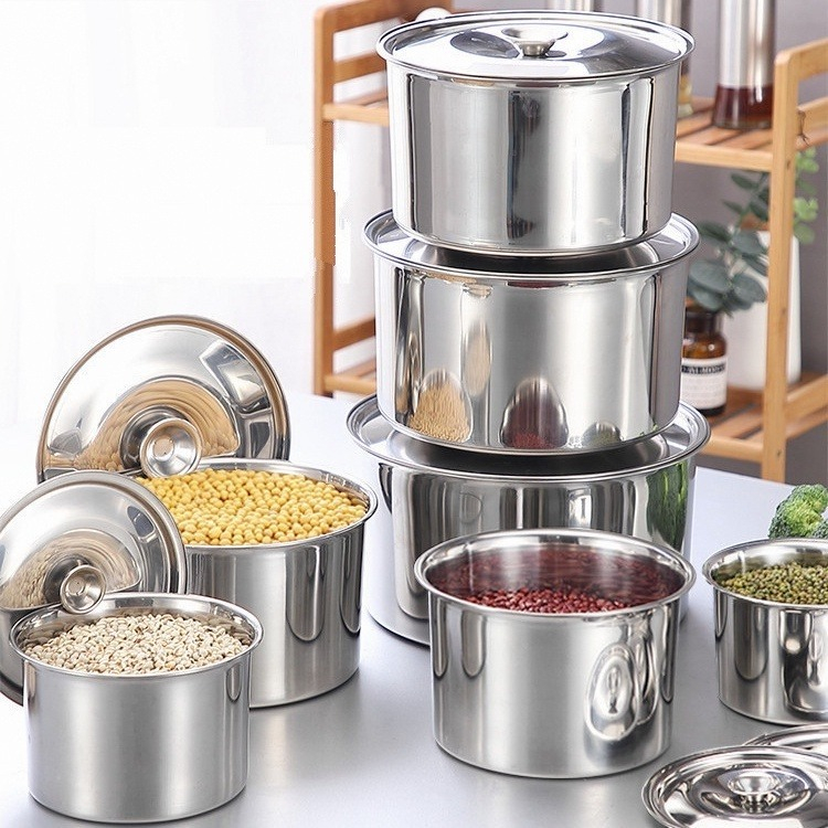 THỐ INOX ĐỰNG GIA VỊ CÓ NẮP ĐẬY CÓ NHIỀU KÍCH THƯỚC