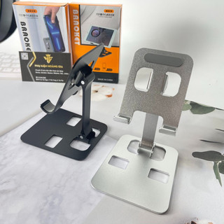 Giá đỡ điện thoại, máy tính bảng để bàn chất liệu nhôm nguyên khối decor góc làm việc