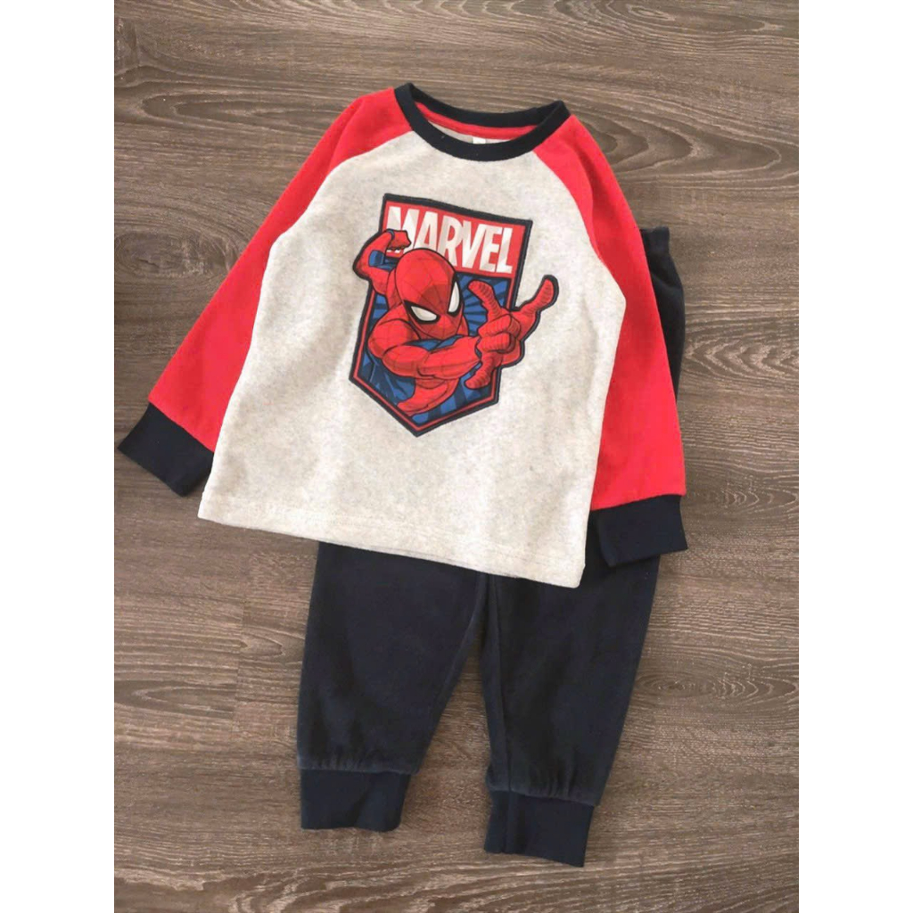 Bộ Dài Tay Cotton In Hình Siêu Nhân Marvel Cho Bé Trai Co Giãn Thoải Mái Mặc Đi Học, Đi Chơi