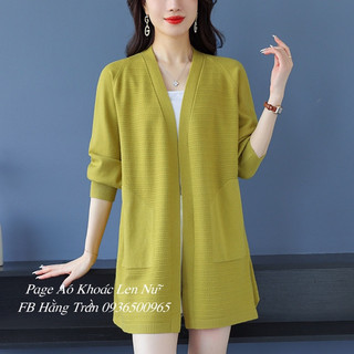 Hàng có sẵn - khoác cardigan dáng dài hàng cao cấp mẫu mới