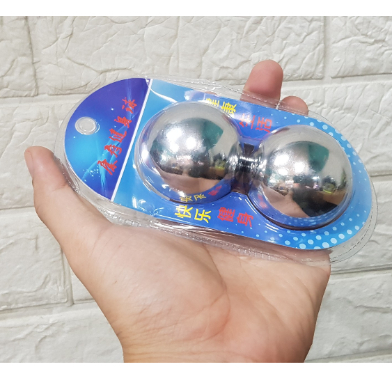 Bi lăn tập tay inox 1 HỘP 2 VIÊN đặc ruột đường kính 5cm nặng 270gram 1 viên