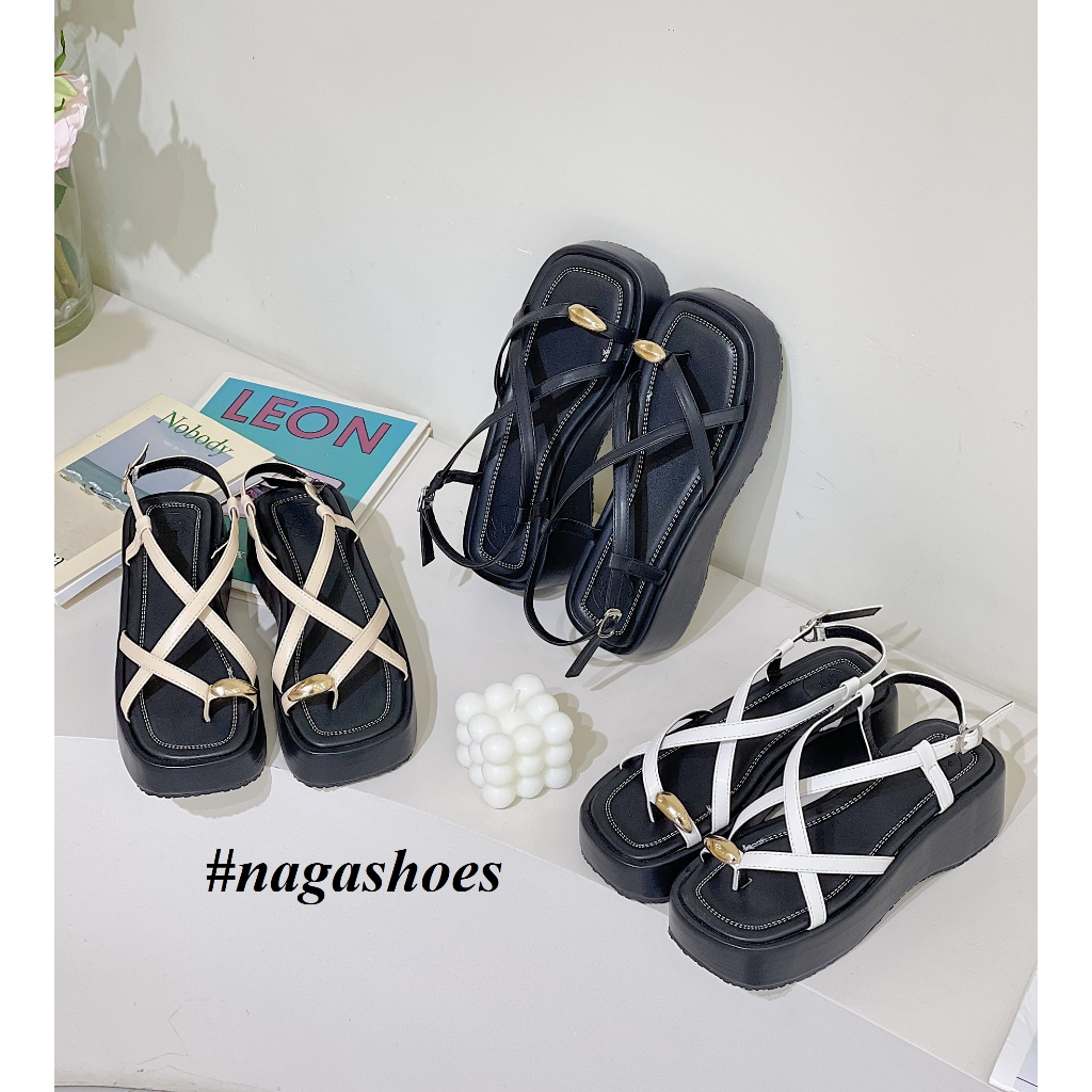 SANDAL NAGASHOES QUAI DÂY XỎ NGÓN ĐÍNH PHỤ KIỆN 5P NAS236