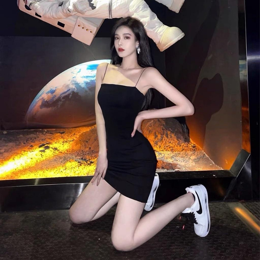 Đầm body 2 dây sợi bún TONGKHOSI