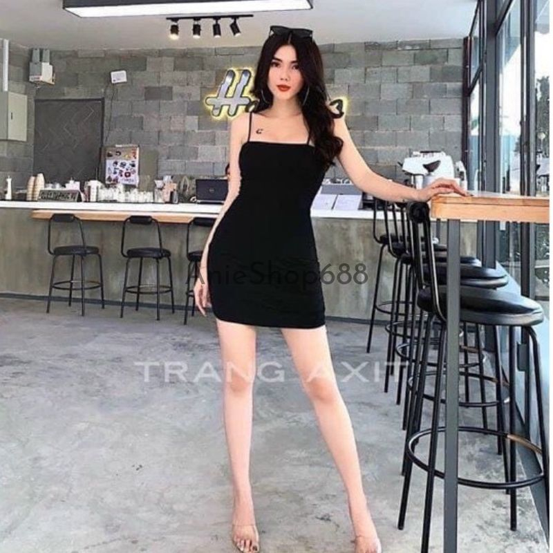 Đầm body 2 dây sợi bún TONGKHOSI