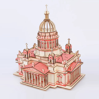Đồ chơi lắp ráp gỗ 3D Mô hình Nhà thờ Christian Cathedral Laser