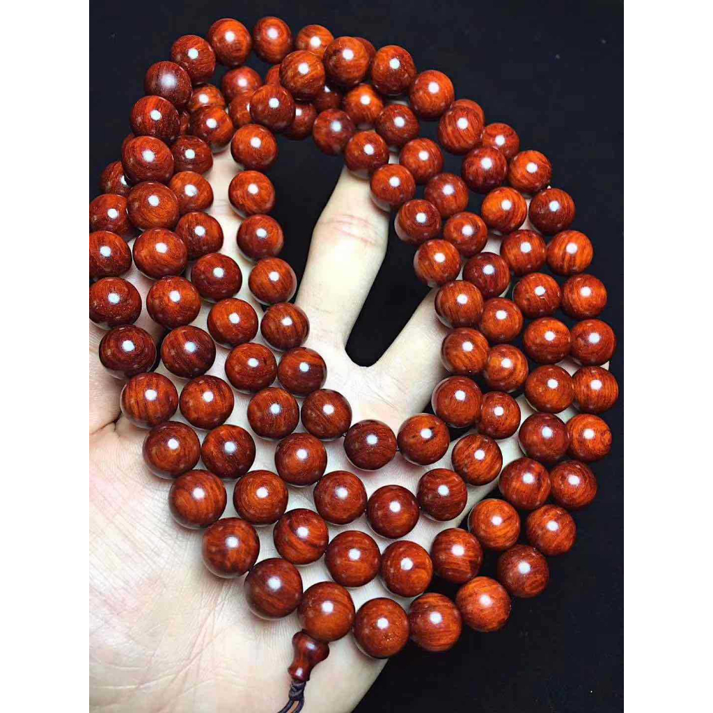 Vòng 108 hạt gỗ hương đỏ tụng kinh, niệm Phật , Vòng tay thời trang nam nữ