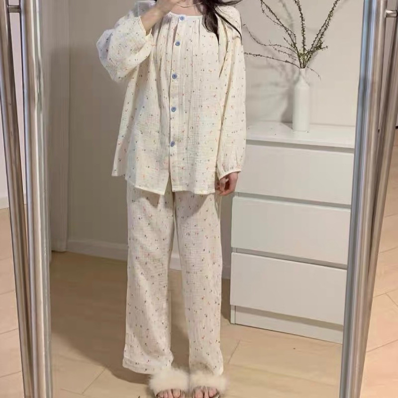 𝐚𝐬𝐡𝐞𝐱𝐢𝐧𝐜𝐡𝐚𝐨: pyjama, bộ dài mặc nhà muslin dáng suông rộng