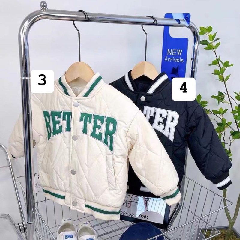 Áo bomber kid Unisex Bé trai bé gái hàng QC 2023