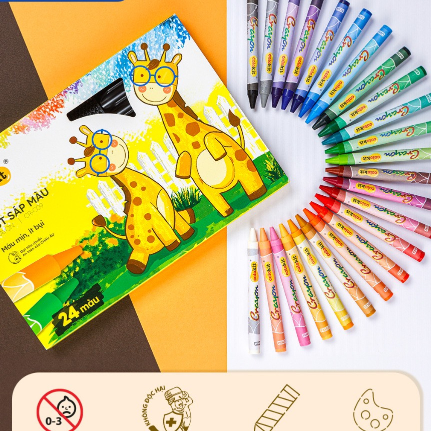 Bút Sáp Màu 24 Cây CR-C09
