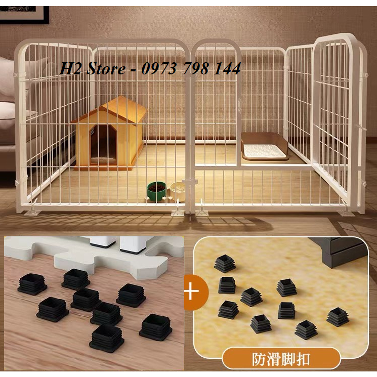 Chuồng chó nan ống cho chó Pomeranian, Bichon Frise, Teddy và những loài chó nhỏ khác kích thước 50*50cm - H2 Store.