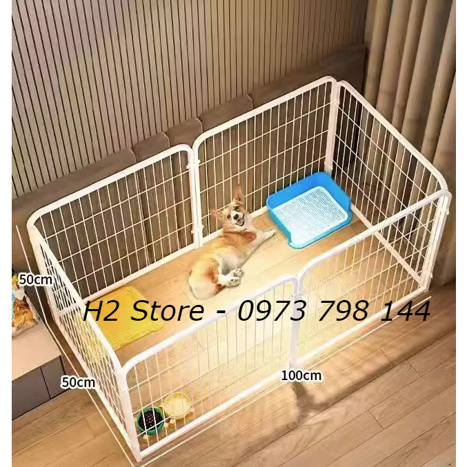 Chuồng chó nan ống cho chó Pomeranian, Bichon Frise, Teddy và những loài chó nhỏ khác kích thước 50*50cm - H2 Store.