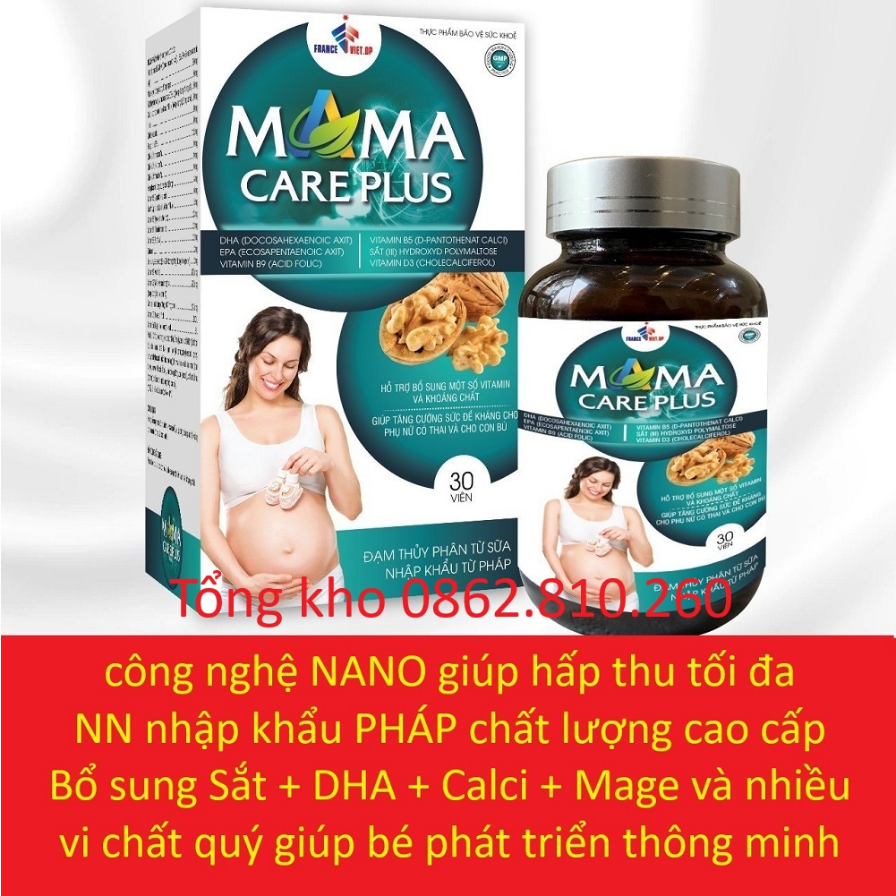 Grossesse fer bổ bà bầu suveal  hộp 30viên date mới và mama care plus