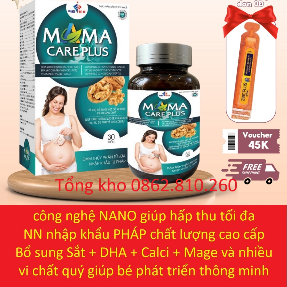 Grossesse fer bổ bà bầu suveal  hộp 30viên date mới và mama care plus