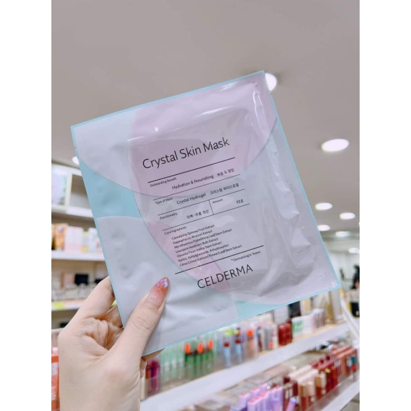 Mặt nạ thạch trong suốt Cellderma Crystal Hydrogel Skin Mask 23g (1 miếng)