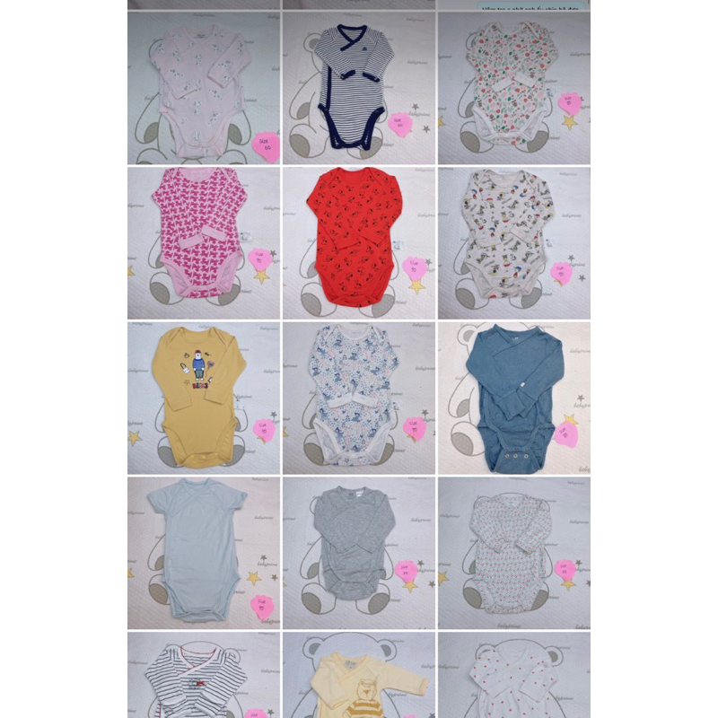 Bộ liền thân Body uniqlo cho bé trai bé gái nhiều mẫu