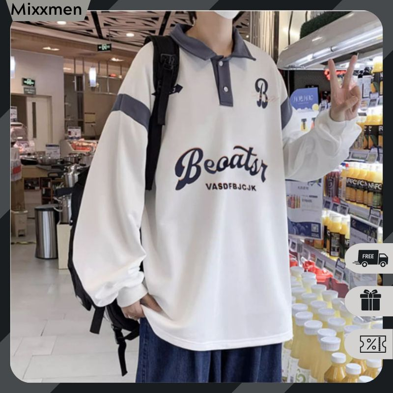Áo Sweater Polo Nỉ Nam Nữ Dài Tay Unisex In Chữ Boaster Phong Cách Ulzzang Thời Trang Mixxmen TOP NAM 280V1