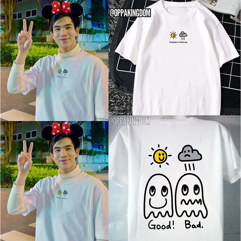 Áo thun tay ngắn Good Bad giống Fourth Nattawat, GeminiFourth