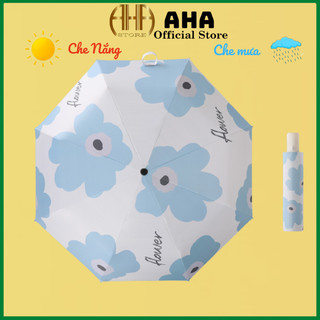 Ô DÙ GẤP GỌN TỰ ĐỘNG CHỐNG TIA UV HỌA TIẾT HOA XINH XẮN, LÃNG MẠN